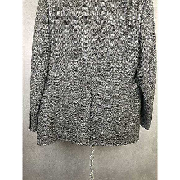 Vintage Burberrys Blazer Mens 00 Grey Tweed 100% Pure Wool - Picture 14 of 15
